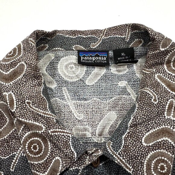Patagonia Hawaiian Shirt Aloha All Over Print Shapes Geometric Men's XL Rare - Picture 3 of 4